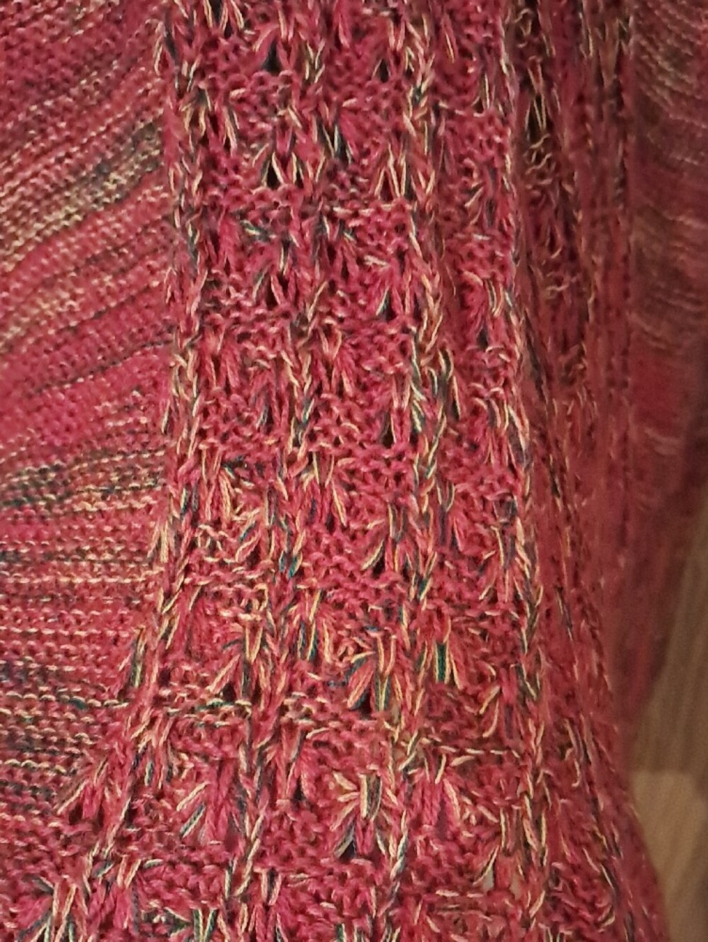 Faded Glory Marled Rust V-Neck Knit Tunic - Picture 4 of 7